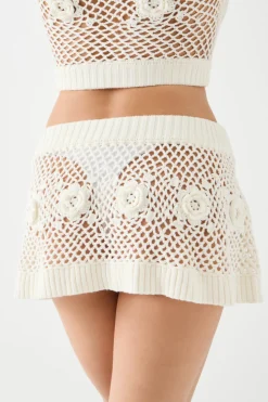 Adaline Crochet Mini Skirt