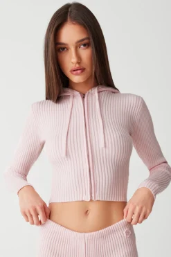 Aimee Ribbed Cloud Knit Hoodie