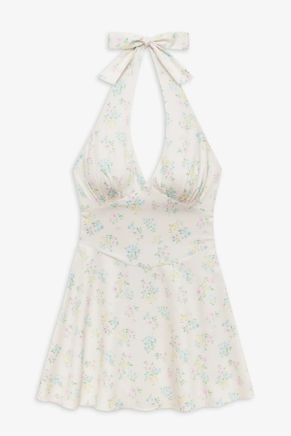 Audrey Floral Satin Mini Dress