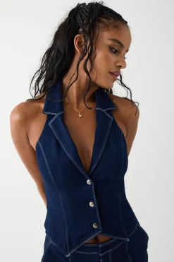 Charly Denim Halter Top