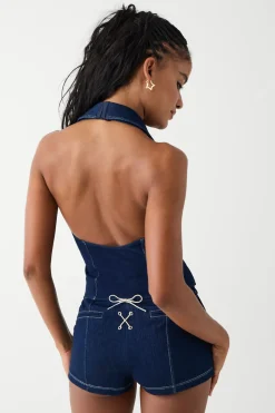 Charly Denim Halter Top