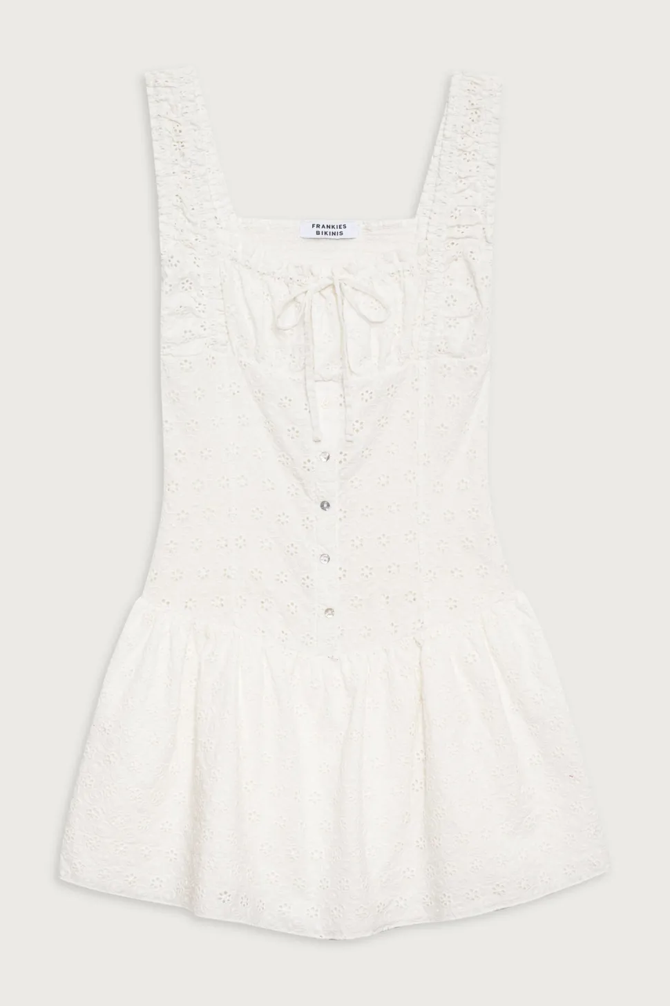Christa Eyelet Mini Dress