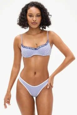 Cola Striped Underwire Bikini Top