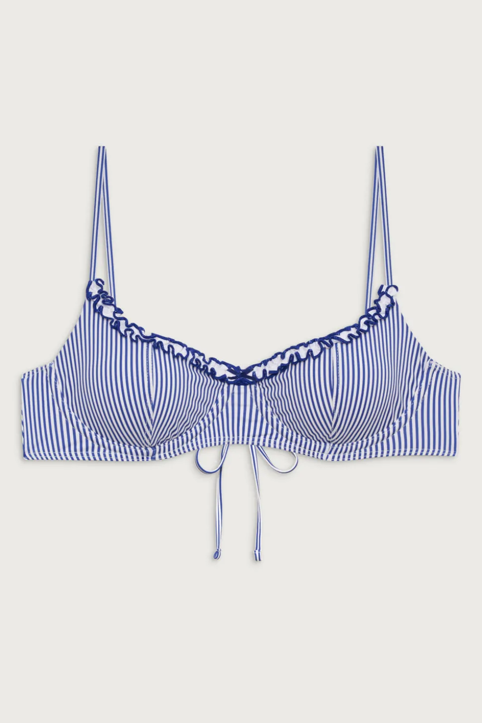 Cola Striped Underwire Bikini Top