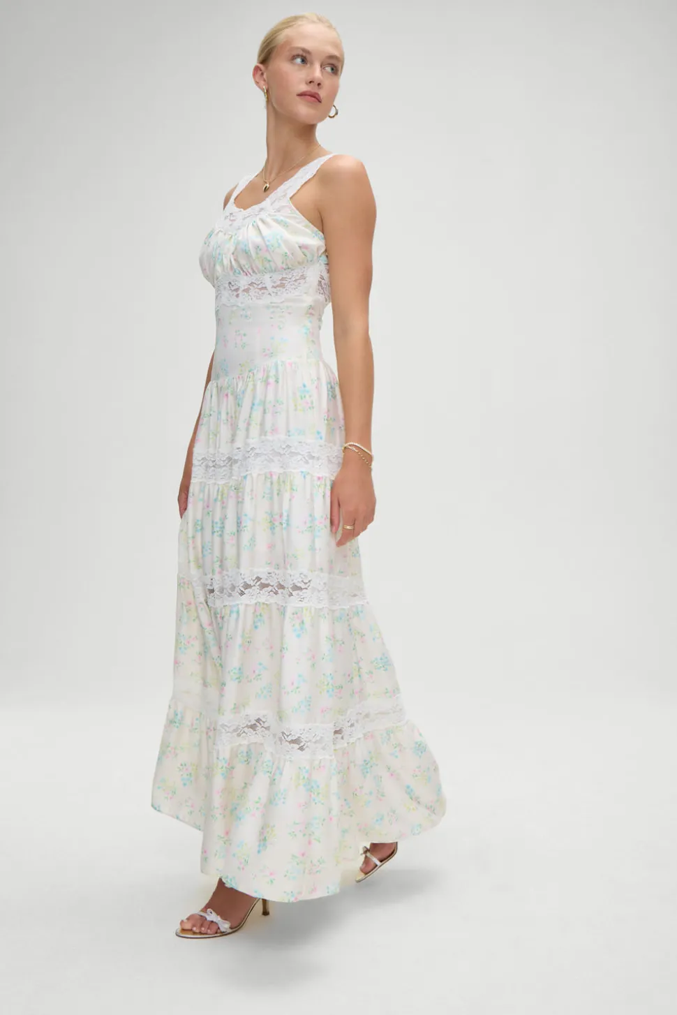 Dakota Floral Satin Maxi Dress