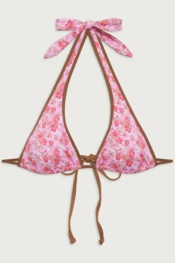 Diana Floral Halter Bikini Top