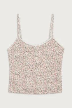 Farmhouse Floral Waffle Camisole