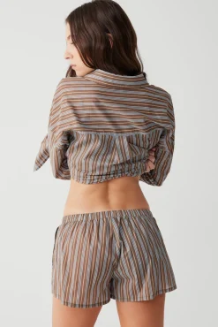 Farmhouse Striped Mini Short