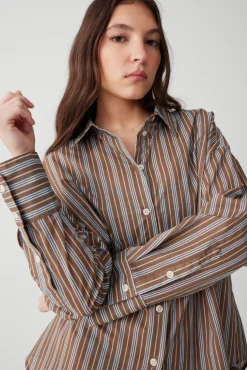 Griffin Striped Button Up Shirt