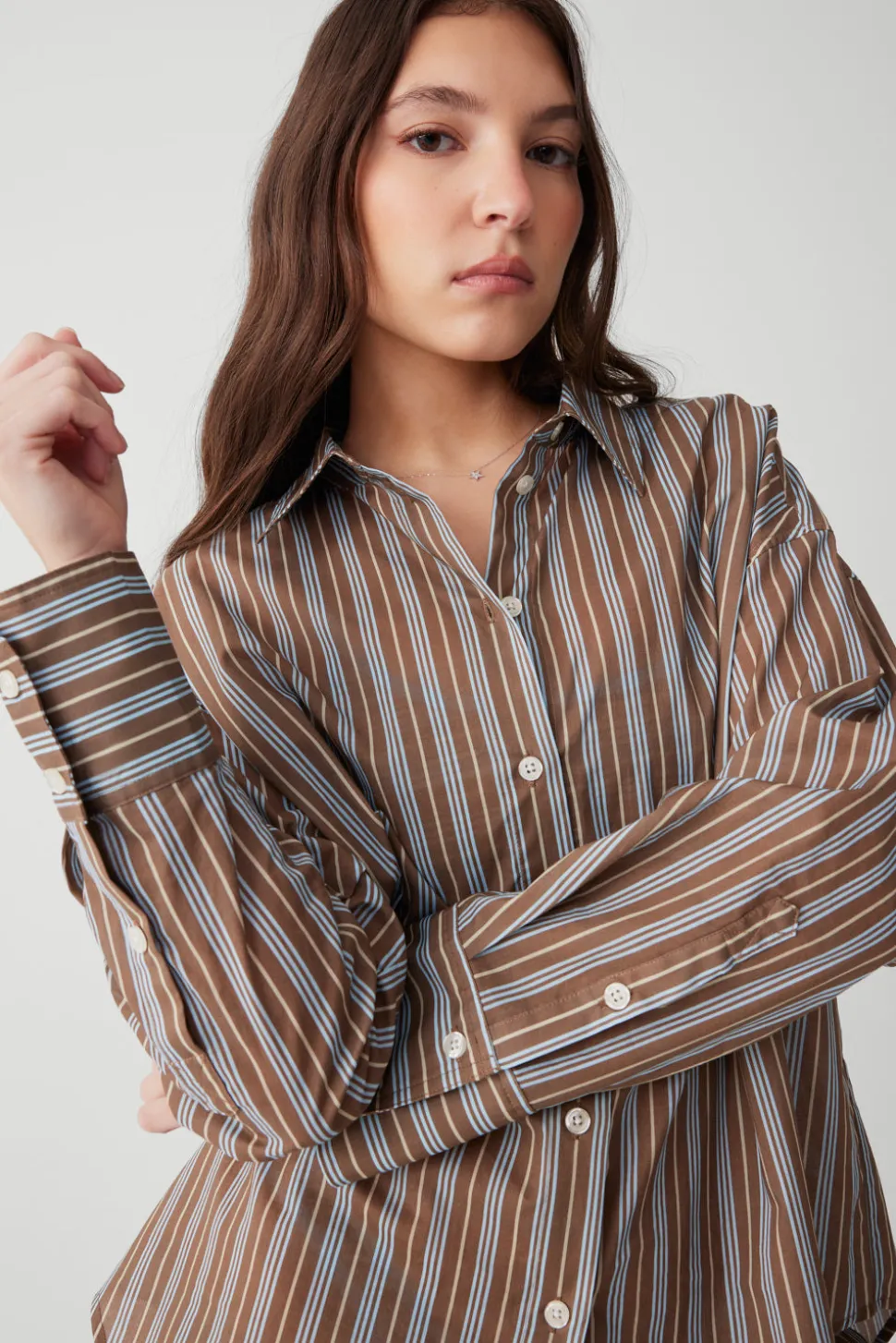 Griffin Striped Button Up Shirt