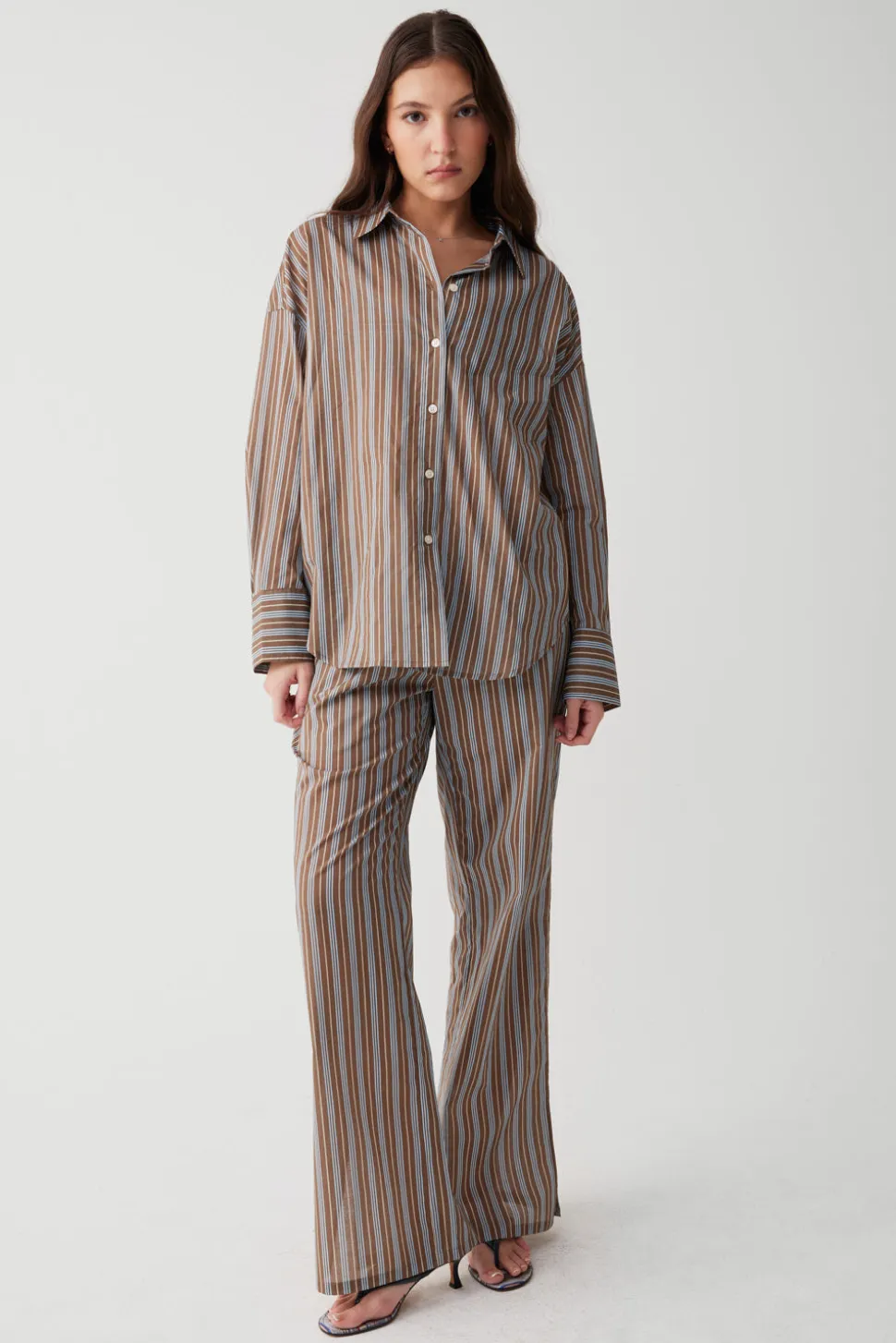 Griffin Striped Button Up Shirt