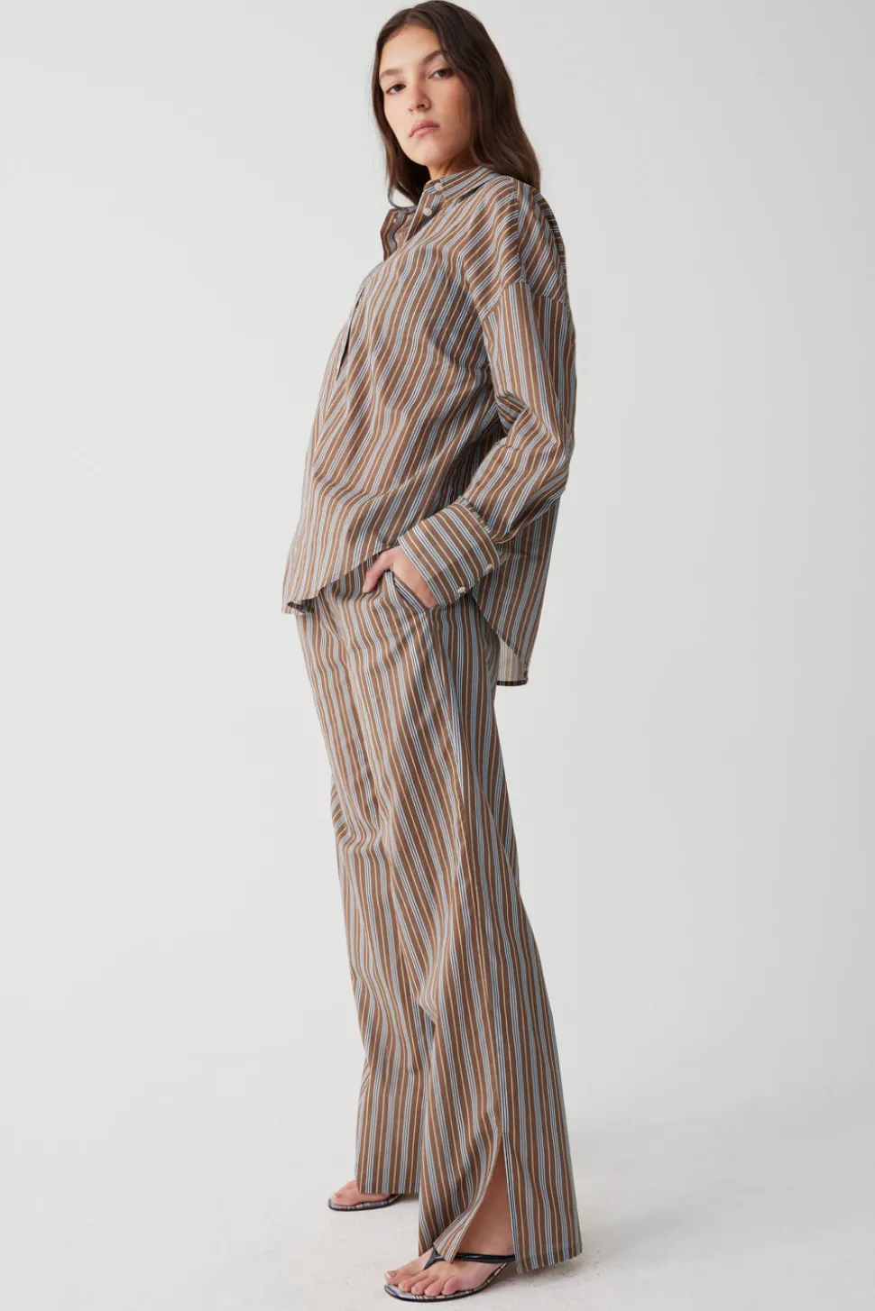 Griffin Striped Button Up Shirt