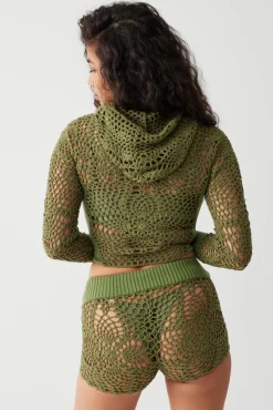 Lyla Crochet Zip Up Hoodie