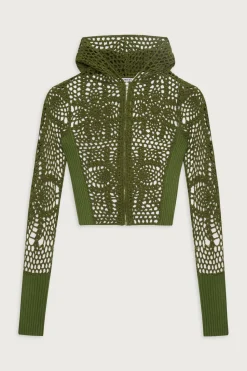 Lyla Crochet Zip Up Hoodie