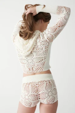 Lyla Crochet Zip Up Hoodie
