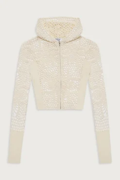 Lyla Crochet Zip Up Hoodie