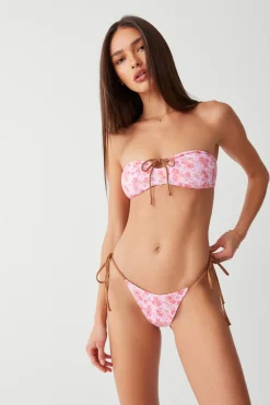 Meredith Floral Bandeau Bikini Top