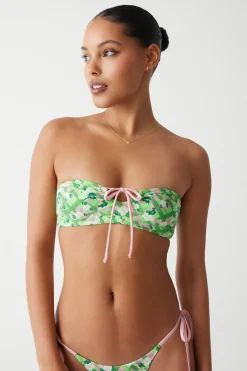 Meredith Plaid Bandeau Bikini Top