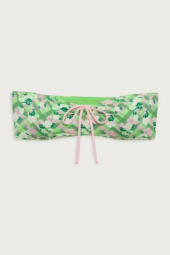 Meredith Plaid Bandeau Bikini Top