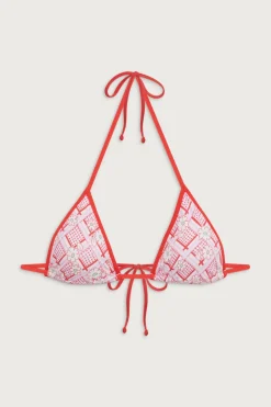 Nick Triangle Floral Bikini Top