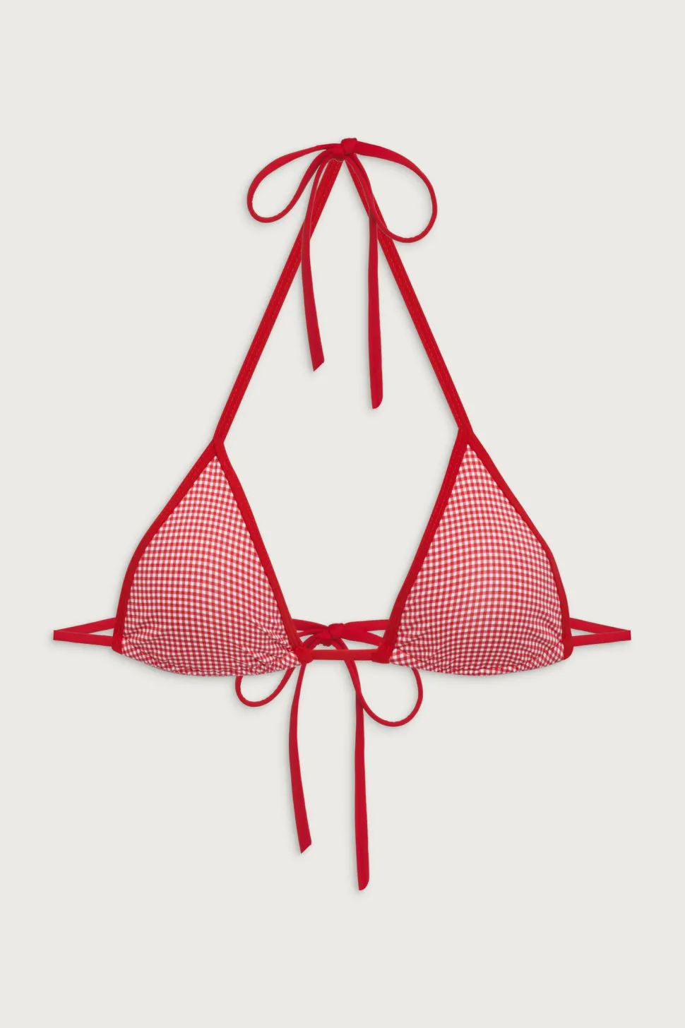 Nick Triangle Gingham Bikini Top