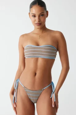 Rosabella Striped Bandeau Bikini Top