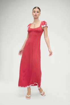 Rosalyn Polka Dot Maxi Dress