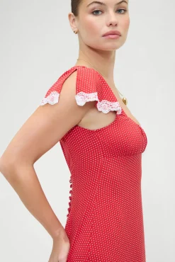 Rosalyn Polka Dot Maxi Dress