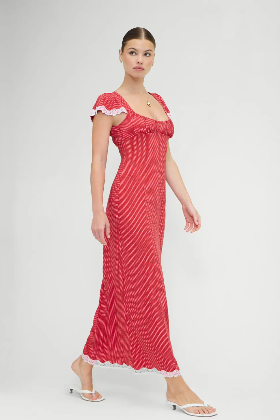 Rosalyn Polka Dot Maxi Dress