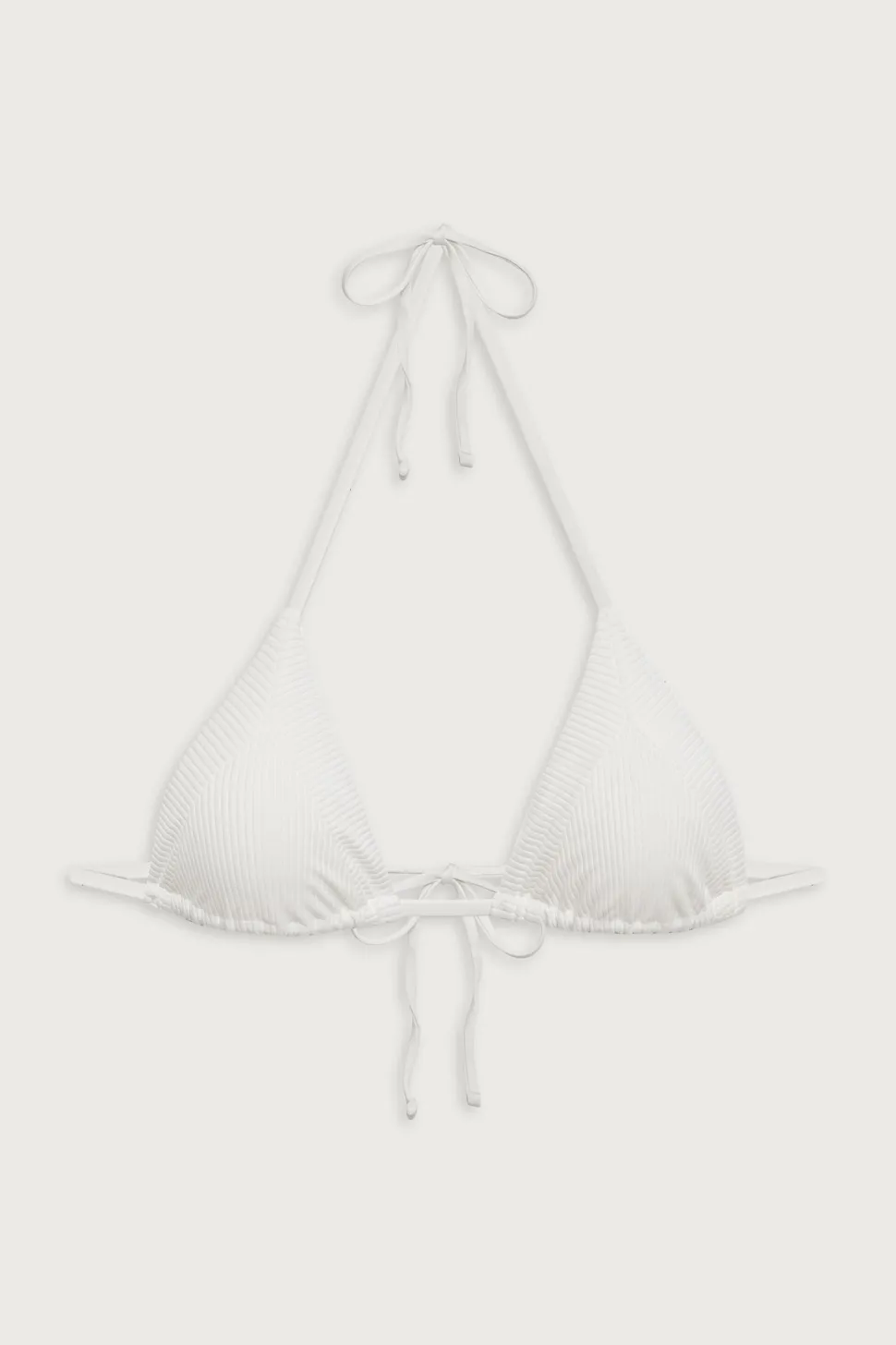 Sky Triangle Ribbed Bikini Top