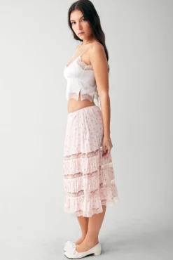 Solstice Floral Midi Skirt