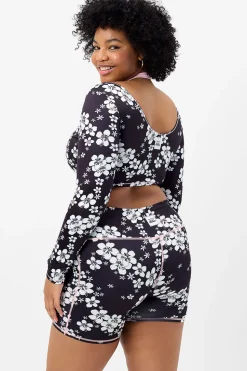 Speedy Long Sleeve Floral Crop Top