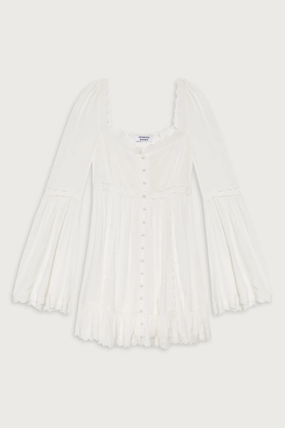 Sunflower Floral Embroidered Mini Dress