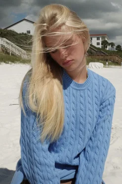 Varsity Cable Knit Sweater