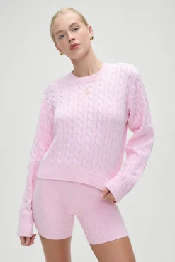 Varsity Cable Knit Sweater