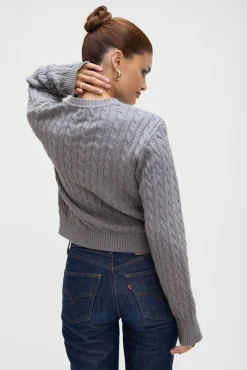 Varsity Cable Knit Sweater