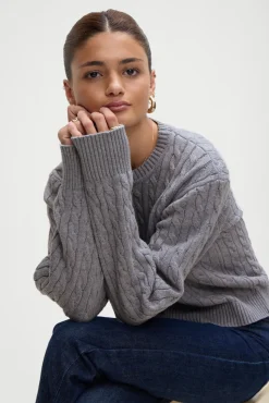 Varsity Cable Knit Sweater