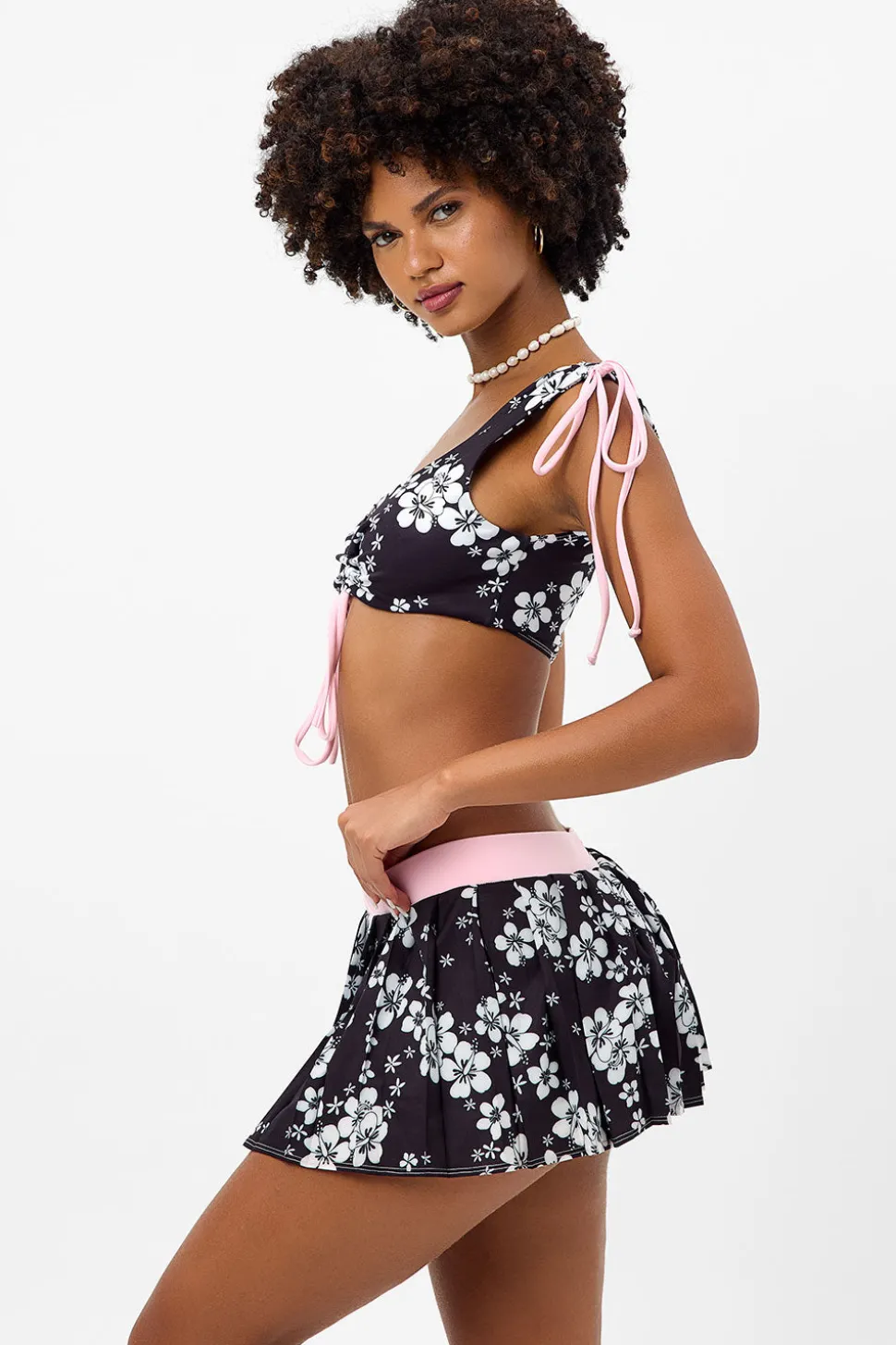Windy Floral Tennis Skirt