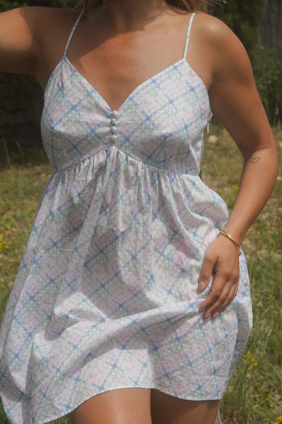 X DJERF AVENUE Airy Poplin Mini Dress