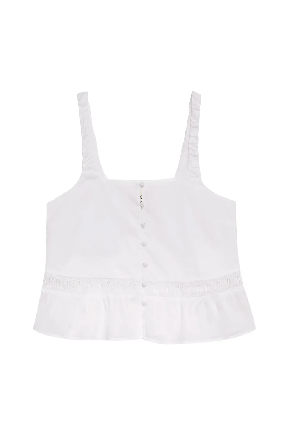 X DJERF AVENUE Airy Poplin Buttoned Top